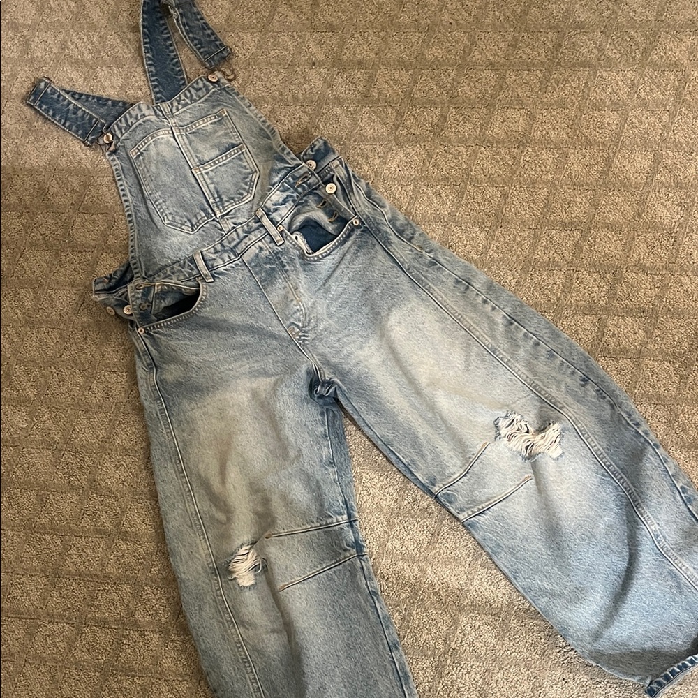 We The Free Good Luck Barrel Overalls